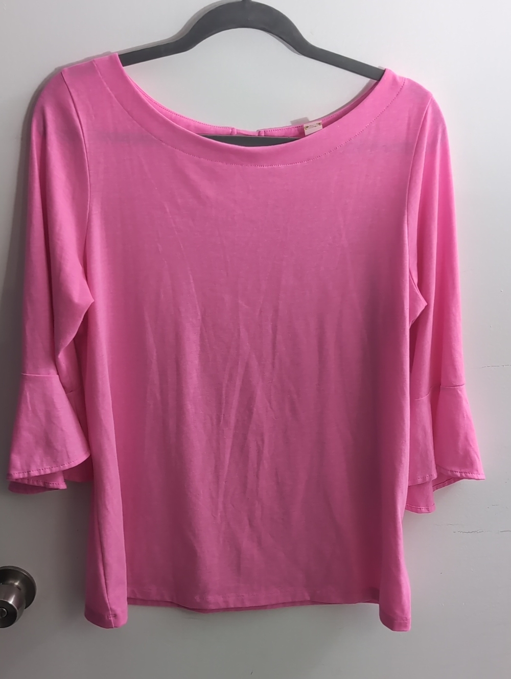 Lilly Pulitzer Pink Boatneck Bell Sleeve Top